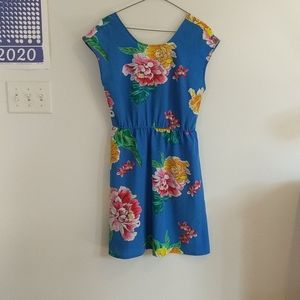 Blue floral dress